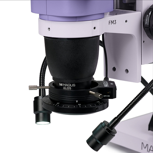 Микроскоп стерео, до 55х, по схеме Грену, с цифровой камерой CBF70, Stereo D8TR, Magus (осветители)