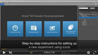 Настройки нового эксперимента на проточном цитофлуориметре Attune NxT, Thermo FS, англ., 2021 г.