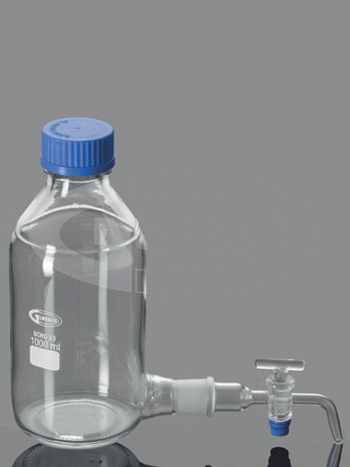 Склянка-аспиратор, 10000 мл, с краном, шлиф 29/32