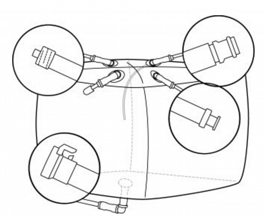 Мешки для сбора, хранения и транспортировки культуральной жидкости 3D Productainer BPCs, 1500 литров, материал CX5-14, 5 портов Фото 1