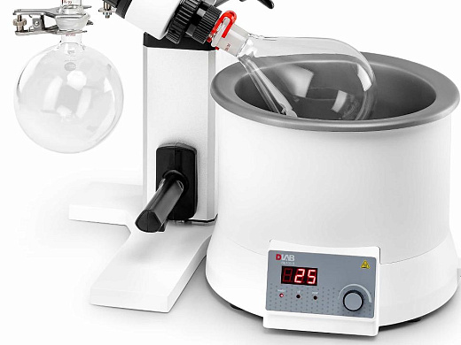 Испаритель роторный RE100-S, вертикальный холодильник 1700 см², ручной лифт, DLab, Китай