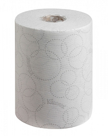Полотенца бумажные 100 х 0,198 м, Kleenex Ultra Slimroll, рулонные, белые, двухслойные, 6 рулонов х 100 м, рулон, текстура бумаги