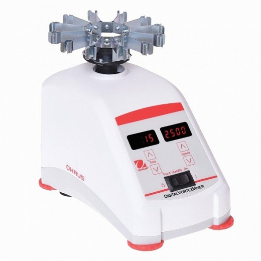 Вортекс 2 500 об/мин, амплитуда 2,5 мм, таймер, сменные платформы, VXMNPS Фото 1