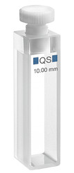 Кювета, кварцевое стекло, 200–2500 нм, ОП 10 мм, 3500 мкл, с крышкой ПТЭФ
